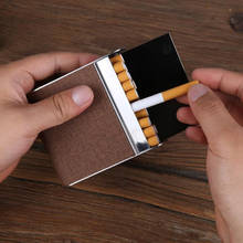Estuche portátil de lona para cigarrillos, caja de cigarrillos con marco de acero de titanio, a la moda, 20 piezas 2024 - compra barato