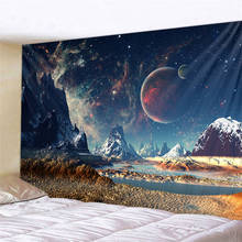 Nature Art Moon Tapestry Mountain Galaxy Starry Sky Hanging Wall Tapestries Psychedelic Carpet Wall Blanket Rug Tapiz Landscape 2024 - buy cheap