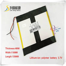3.7V 10000mAH 40116135 Polymer lithium ion / Li-ion battery for POWER BANK,tablet pc;MP4,GPS; 2024 - buy cheap