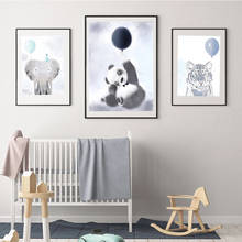 Póster de Animal para bebé, niño y niña, pintura en lienzo de Panda, jirafa, Tigre, cuadro nórdico para pared de guardería, decoración para habitación de niños 2024 - compra barato