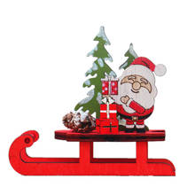 Christmas Navidad Building Block Puzzle Santa Snowman Deer Sleigh Wooden Ornament Xmas Christmas Tree Pendant Home Decoration 2024 - buy cheap