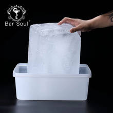 Bar Soul-Molde de hielo grande, bloque de hielo, fabricante de hielo brillante, herramientas de barman, herramientas de Bar, caja duradera de plástico de grado alimenticio 2024 - compra barato