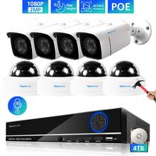 Toprohoime-kit de câmeras de vídeo para vigilância residencial, h.265 + 8ch, 5mp, poe, nvr, ia, detecção humana, sistema de duas câmeras, 48v, 1080p, áudio, cctv 2024 - compre barato