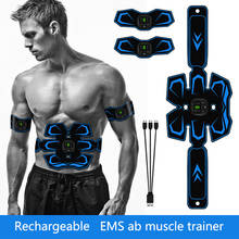 Электрический стимулятор мышц EMS, беспроводной пояс для тренировки мышц живота, тренажер мышц AB, перезаряжаемое устройство для похудения 2024 - купить недорого