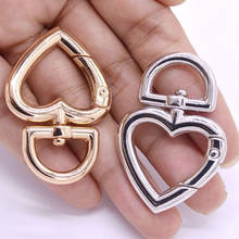 Chaveiros de metal com 10 peças, correntes em formato de coração, anéis divididos, descobertas para fazer joias diy 2024 - compre barato