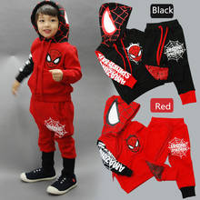 Conjunto de roupas esportivas para meninos com desenho, conjuntos de 2 peças com homem-aranha para bebês de 2 a 6 anos e primavera, outono 2024 - compre barato