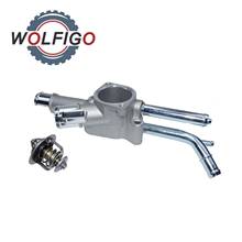 WOLFIGO Thermostat & Housing For 2001-2006 Hyundai Elantra 2562023501 25620-23500 25620-23501 2550023010 2550023001 5500-23010 2024 - buy cheap