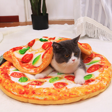Funny Cat Dog Bed Pizza Toast Egg Style Mat and Blanket Cute Pet Mat Soft Sleeping Beds Warm Durable Pet Cushion 2024 - купить недорого