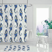Animal shower curtain seahorse hedgehog background creative bathroom decoration curtain 2024 - buy cheap