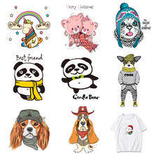 Iron-on Transfers for Clothing Animals Patches for Clothes Thermo Stickers Diy Cartoon Patch Fusible Vinyl Adhesive Stripe Pvc A 2024 - buy cheap