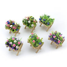 1Pcs 1/12 Dollhouse Miniature Accessories Mini Flower Trough Simulation Potted Flower Model Toy  Doll House Decor style random 2024 - buy cheap