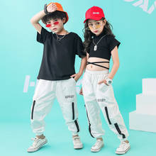 Kids Hip Hop Clothing Dance Costumes for Girls Boys Jazz Ballroom Dancing Top T Shirt Pant Competition Costumes Stage Outfits LJ 2024 - buy cheap