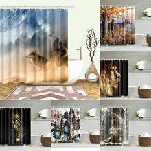 Animal impresso cortinas de chuveiro blackout para banheiro elefante gato leão à prova d3d água 3d cortina para banho banheira banheiro cortinas 2024 - compre barato