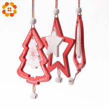 3PCS/set Bell/Star/Tree Wooden Creative Christmas Pendants Xmas Series Decorations Wood Crafts Ornaments For Home Decor Supplies 2024 - buy cheap