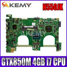 Akemy I7-4700HQ GTX850M 4GB N550JK Laptop motherboard For Asus N550J N550JK N550JV Q550JV mainboard N550JX Motherboard 2024 - buy cheap