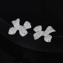 Fashion Cute Bowknot Small Earrings 925 Silver High Quality Silver Stud Earrings For Girls Birthday Gift Drop-Shipping In Box 2024 - buy cheap