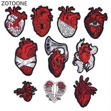 ZOTOONE Embroidered Patches for Clothing Red Hearts Appliques Iron on Patch Badges Stripes Sewing Stickers on Clothes Hat Bag E 2024 - buy cheap
