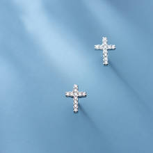 Женские серьги-гвоздики MloveAcc из стерлингового серебра 925 пробы, простые геометрические серьги-гвоздики с фианитами, ювелирные изделия 2024 - купить недорого