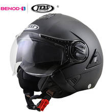 NENKI-Casco de motocicleta de doble lente para hombre, protector de cara abierta, para carreras, todoterreno, color negro, M-XL 2024 - compra barato