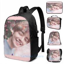 Funny Graphic print Darren Chen USB Charge Backpack men School bags Women bag Travel laptop bag 2024 - buy cheap