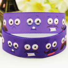 22mm 25mm 38mm 75mm Expression Cartoon printed Grosgrain Ribbon party decoration 10 Yards X-03319 2024 - buy cheap