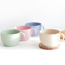 European Style Wheat Straw Breakfast Drinking Milk Cup Coffee Tea Juice Mug 2024 - buy cheap