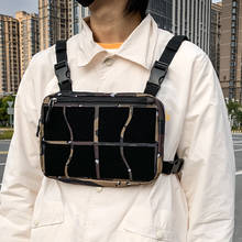 Мужская тактическая поясная сумка, нейлоновый жилет в стиле хип-хоп, функциональная нагрудная сумочка 2024 - купить недорого