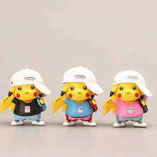 Action figure pokémon go 3 pçs, modelos takara tomy, 8cm, anime pikachu, brinquedos para crianças, presentes de natal 2024 - compre barato