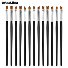 AriesLibra 13pcs Smile Half Moon Shaped Acrylic French Nail Art Brush Set 3D DIY Flower Gradient Painting Drawing Liner Pen Set 2024 - buy cheap