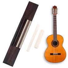 Rosewood guitarra ponte + gado osso porca guitarra sela para acessórios de guitarra clássica 2024 - compre barato