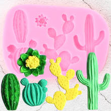 Cactus Plant Silicone Mold DIY Party Cupcake Topper Fondant Cake Decorating Tools Jelly Cookie Baking Chocolate Candy Clay Mould 2024 - buy cheap