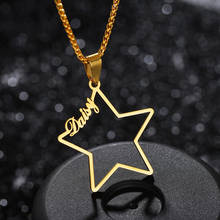 Colar de piercing personalizado com letras de aniversário, gargantilha com pingente de estrela de ouro personalizado, de aniversário feito à mão 2024 - compre barato