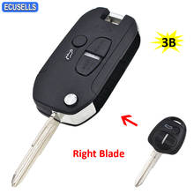 Folding Flip 3 Button Remote Smart Car Key Shell Case Housing Fob Right Blade for Mitsubishi Lancer Evo Colt Outlander Mirage 2024 - buy cheap