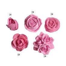 Forma de silicone flor de rosa 3d, molde para sabonete, chocolate, faça você mesmo, artesanal, forma de vela, bolo, doces, confeitaria, artesanato 2024 - compre barato