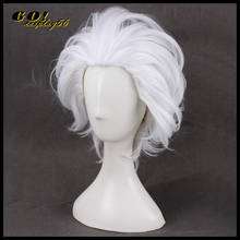 Ursula cosplay peruca branca curto cabelo sintético para adulto comic con cabelo sintético resistente ao calor 2024 - compre barato