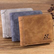 Carteira masculina carteira de couro id titular do cartão de crédito embreagem moeda bolsa de luxo fosco curto masculino carteiras couro genuíno partmon