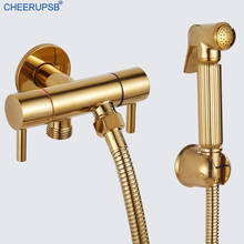 Bathroom Gold Toilet Bidet Handheld WC Cleaner Chrome Washing Machine Faucet Health Vaginal Cleaning Spray Gun for Sex Anal Ass 2024 - buy cheap