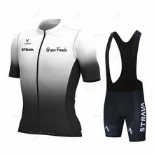 Strava-Conjunto de Ropa de Ciclismo para hombre, traje de triatlón, camiseta y pantalones cortos transpirables de verano, 2021 2024 - compra barato