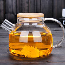 1000ML Glass Teapot Kitchen Bar Glass Tea pot Glass Heat Resistant Flower Tea Bottle 2024 - buy cheap