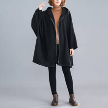 Chaquetas con capucha para mujer, abrigos largos de algodón con cremallera y ala de murciélago, 5XL talla grande, invierno, 2019 2024 - compra barato