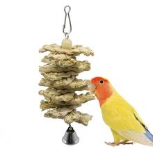 Креативное гнездо для попугая игрушка натуральный лист кукурузы укуса качели висячая клетка для питомцев взбираются укусы жевательные бытовые товары для птиц 2024 - купить недорого