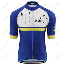 EUSKADI-Pro Australia bicycle team cycling jersey men summer competition racing wear blue white lycra cycling clothing road mtb 2024 - buy cheap