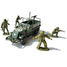 1/72 M3 Half Track Armored Vehicle 4D Assembly Military Model Children Toy 090B 2024 - buy cheap