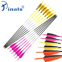 Pinals Archery Carbon Arrow Hunting Spine 500-1000 30 inches Shafts Turkey Vanes Compound Recurve Bow Longbow Shooting 12PCS 2024 - buy cheap