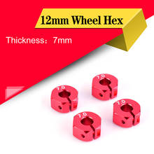 4PCS Aluminum 7mm Thickness Wheel Hex 12mm Drive Red With Pins & amp for Screws HSP HPI Tamiya 1:10 RC Car Wheels Rim 2024 - buy cheap