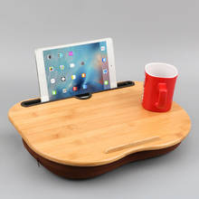 Mesa portátil de bambú para ordenador portátil, soporte práctico de aprendizaje para cama, Notebook, al aire libre 2024 - compra barato