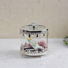 European Electroplating Craft Metal Glass Candy Jar Storage Box Gold Silver Storage Tank Storage Jar Glass Bottle Home Decor 2024 - buy cheap