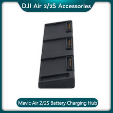 Зарядный концентратор для аккумулятора DJI Mavic Air 2, зарядка 3 аккумулятора в последовательности, компактные портативные полностью заряженные аккумуляторы, оригинальная модель 2024 - купить недорого