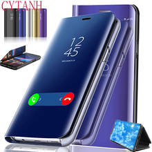 Умный зеркальный флип-чехол для телефона Huawei P40 P20 P30 Lite Pro Y7 Y6 Y9 P Smart 2019 Mate 40 30 Honor 20 10 8A 8X 10i 9X, чехол 2024 - купить недорого