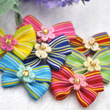 20PCS Fabric Ribbon Flowers Bows Appliques Wedding Deco Lots Mix Bulk E308 2024 - buy cheap